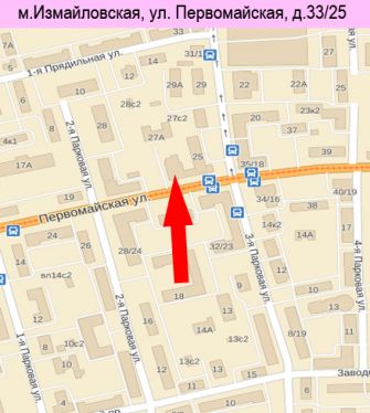 Карта фотосалона на Измайловской