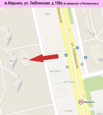 Карта фотосалона в Марьино