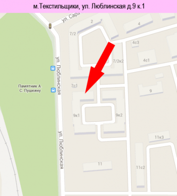 Карта фотосалона в Текстильщиках